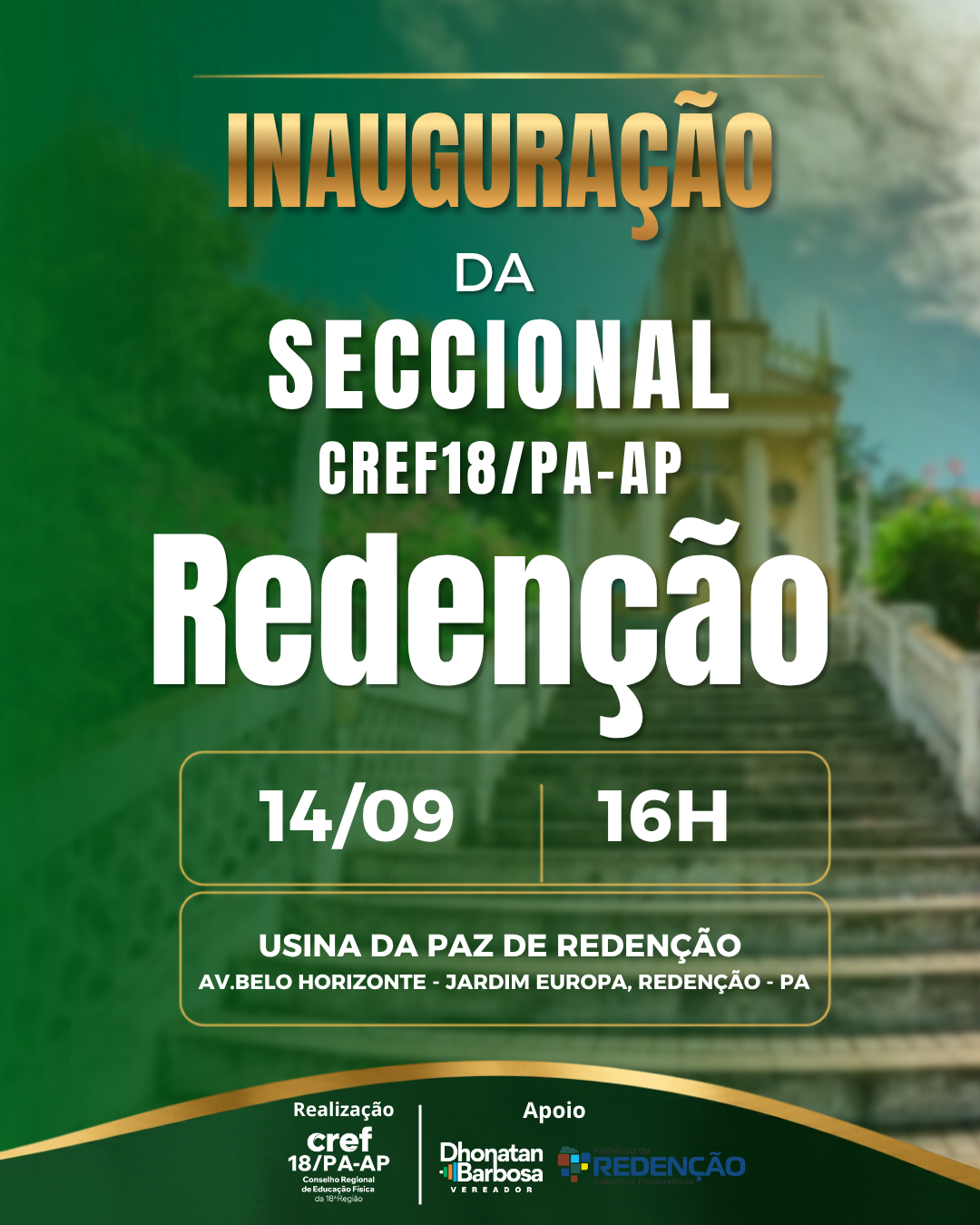 INAUGURAÇÃO DA SECCIONAL DO CREF18/PA-AP REDENÇÃO-PA <!-- wp:gallery {"linkTo":"file"} -->
<figure class="wp-block-gallery has-nested-images columns-default is-cropped"><!-- wp:image {"id":12840,"sizeSlug":"large","linkDestination":"media"} -->
<figure class="wp-block-image size-large"><a href="https://www.cref18.org.br/wp-content/uploads/2026/09/INAUGURACAO-ALTAMIRA-Post-para-Instagram-45-2-1.png"><img src="https://www.cref18.org.br/wp-content/uploads/2026/09/INAUGURACAO-ALTAMIRA-Post-para-Instagram-45-2-1-819x1024.png" alt="" class="wp-image-12840"/></a></figure>
<!-- /wp:image --></figure>
<!-- /wp:gallery -->