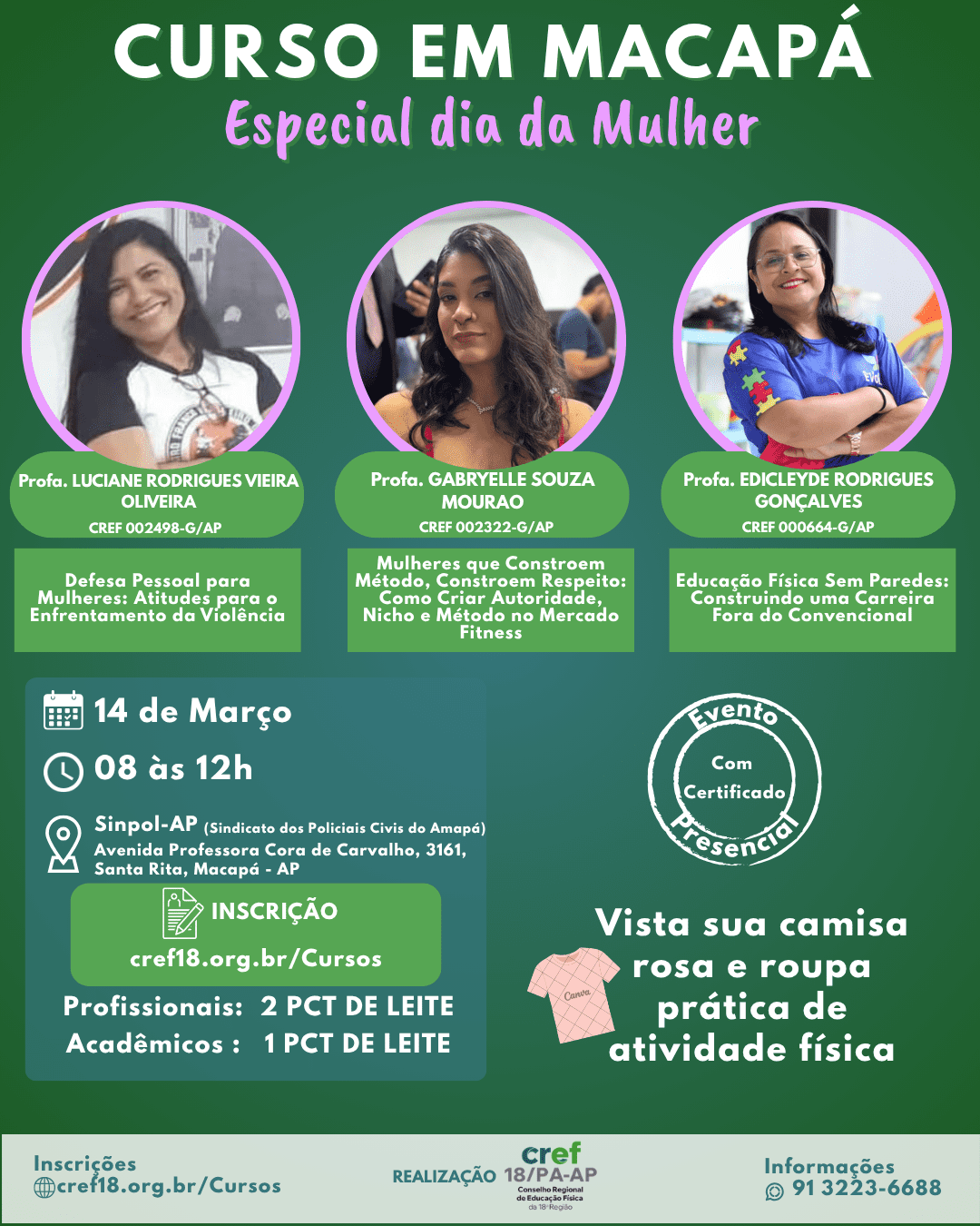Post Cursos Dia da Mulher Macapá 3