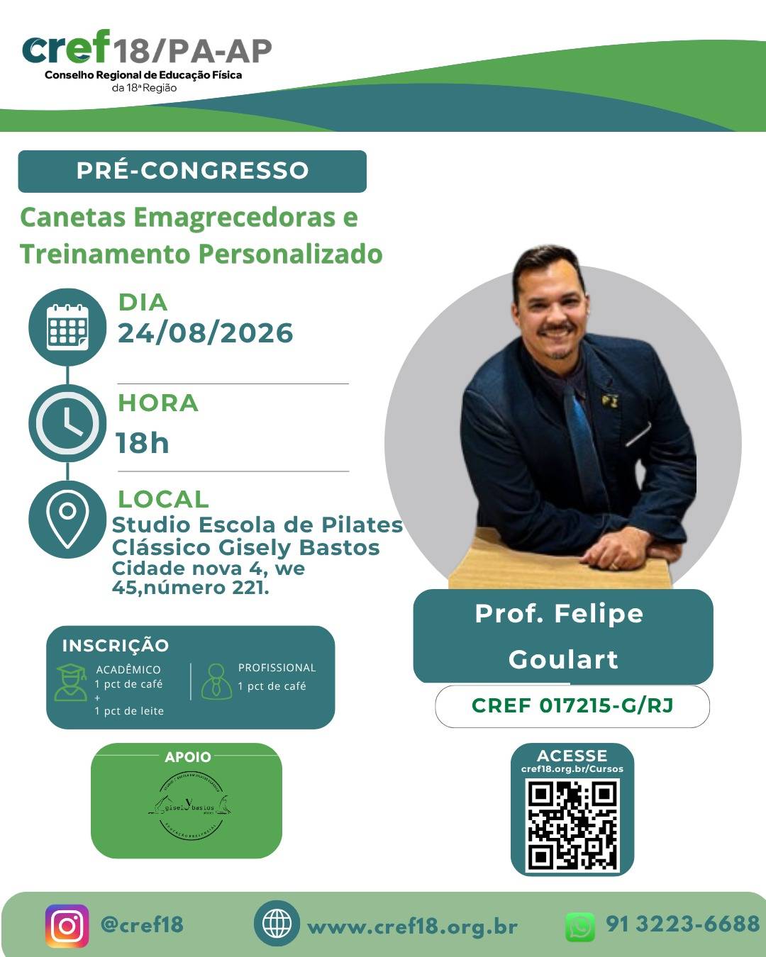 <!-- wp:paragraph -->
<p>inscreva-se: <a href="https://servicos.cref18.org.br/Cursos/index2/260">https://servicos.cref18.org.br/Cursos/index2/260</a></p>
<!-- /wp:paragraph -->